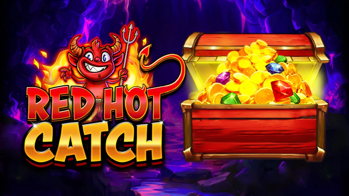 The promotional header for Red Hot Catch, an online slot game on Betty.