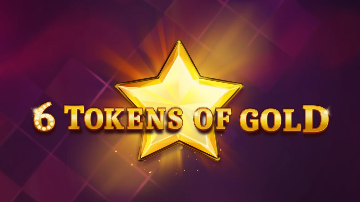The promotional header for 6 Tokens of Gold, an online slot game on Betty.