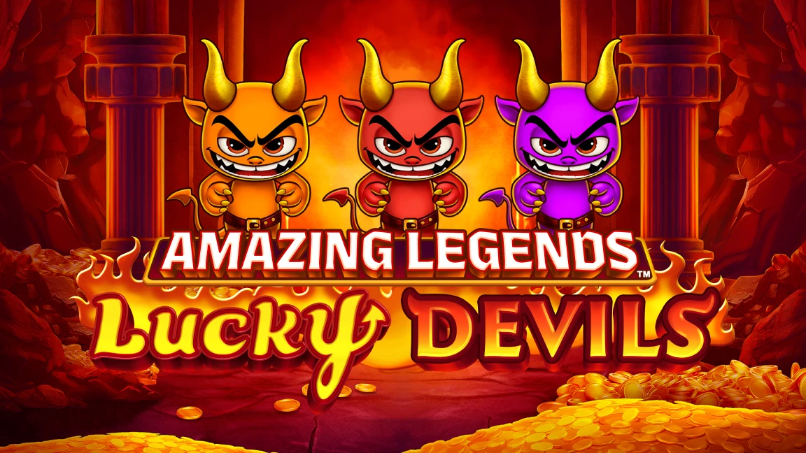 The promotional header for Amazing Legends™ Lucky Devils, an online slot game on Betty.