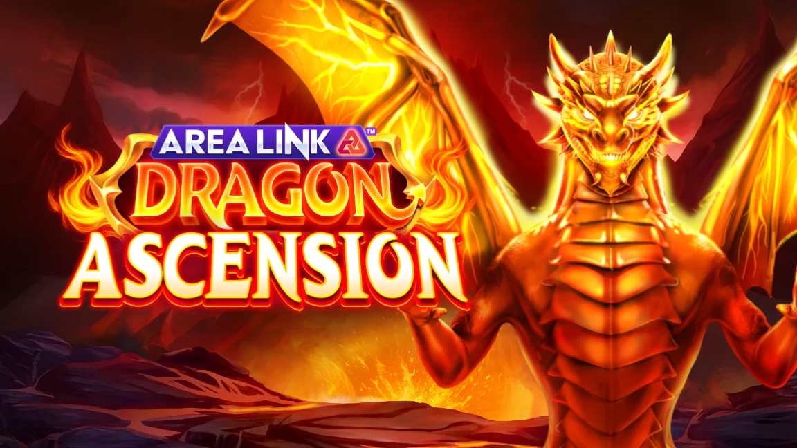 The promotional header for Area Link™ Dragon Ascension, an online slot game on Betty.