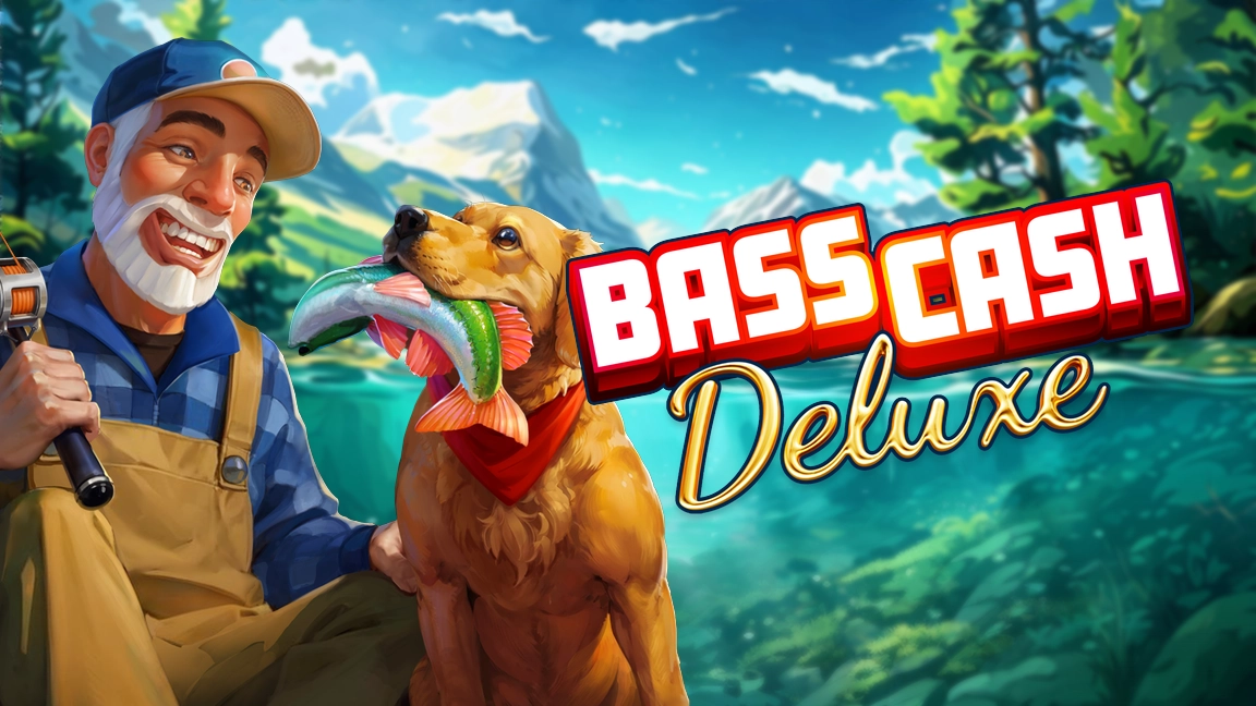 The promotional header for Bass Cash Deluxe™, an online slot game on Betty.