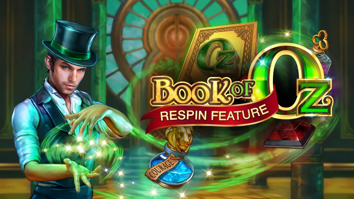 The promotional header for Book of Oz, an online slot game on Betty.