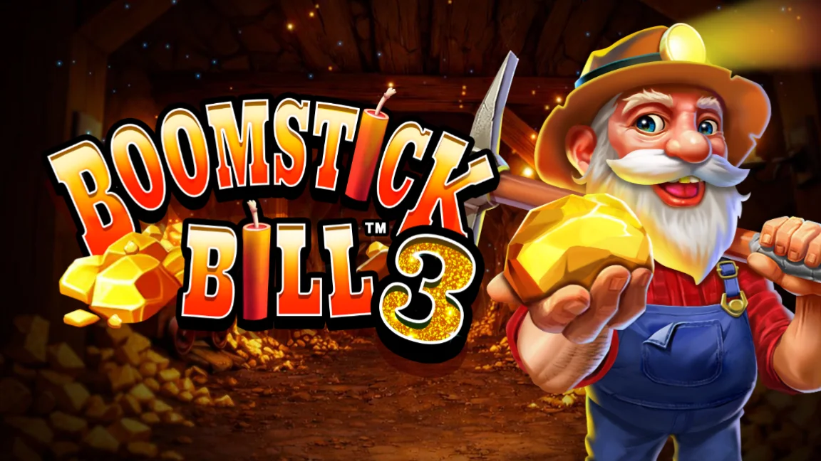 The promotional header for Boomstick Bill™ 3, an online slot game on Betty.
