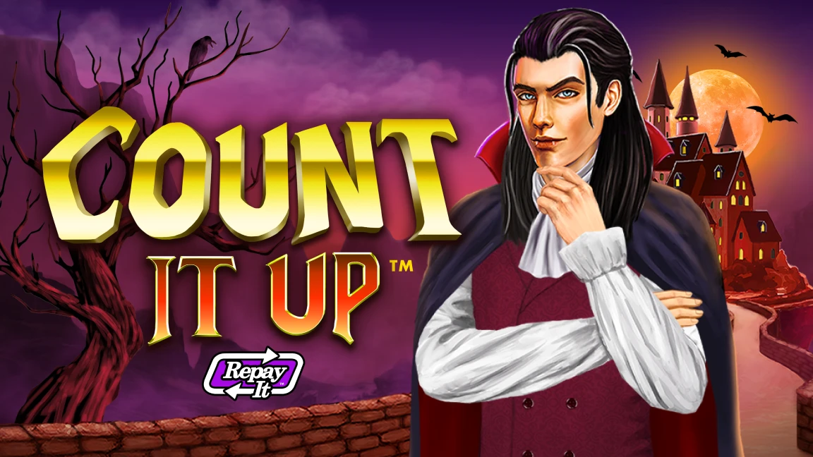 The promotional header for Count It Up™, an online slot game on Betty.