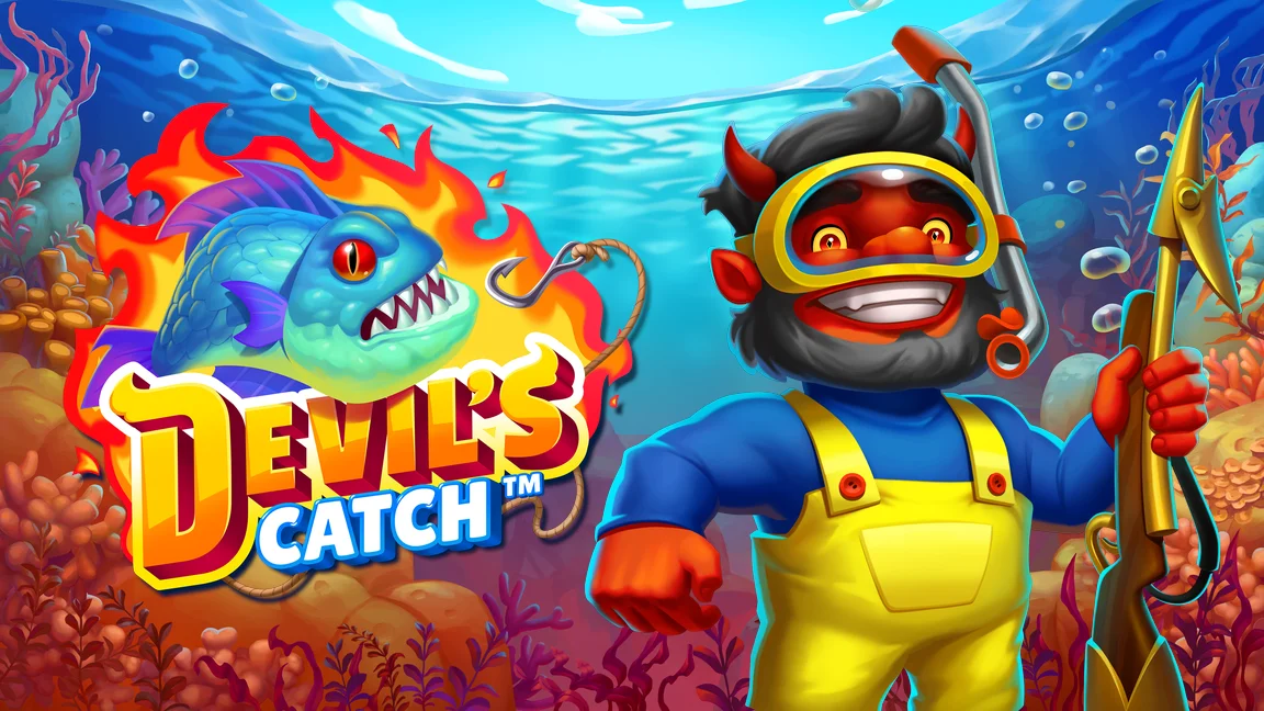 The promotional header for Devil's Catch™, an online slot game on Betty.