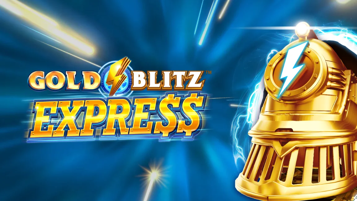 The promotional header for Gold Blitz Express™, an online slot game on Betty.