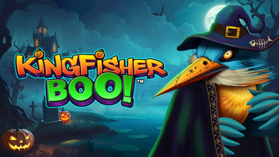 The promotional header for Kingfisher Boo!™, an online slot game on Betty.