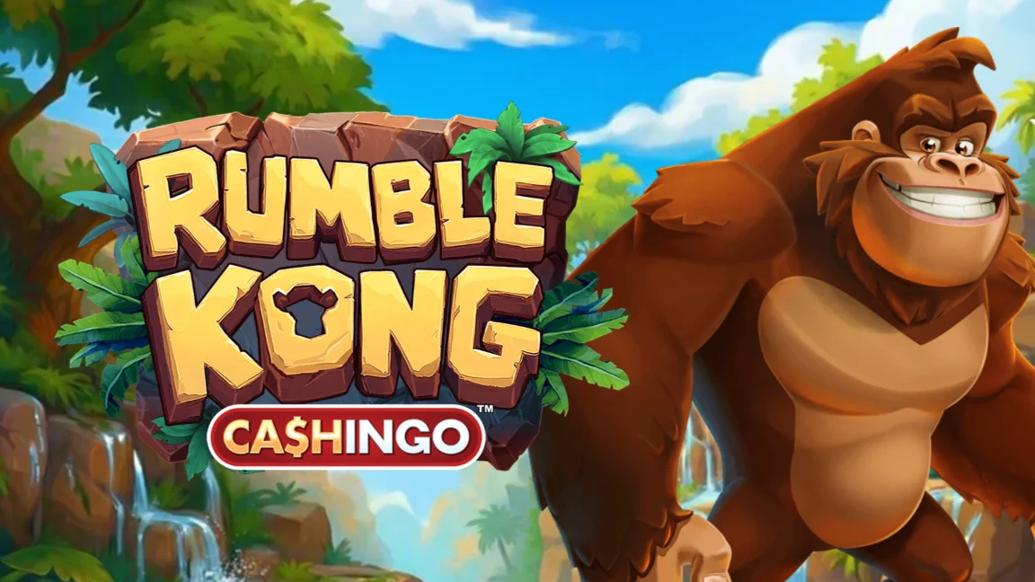 The promotional header for Rumble Kong CASHINGO™, an online slot game on Betty.