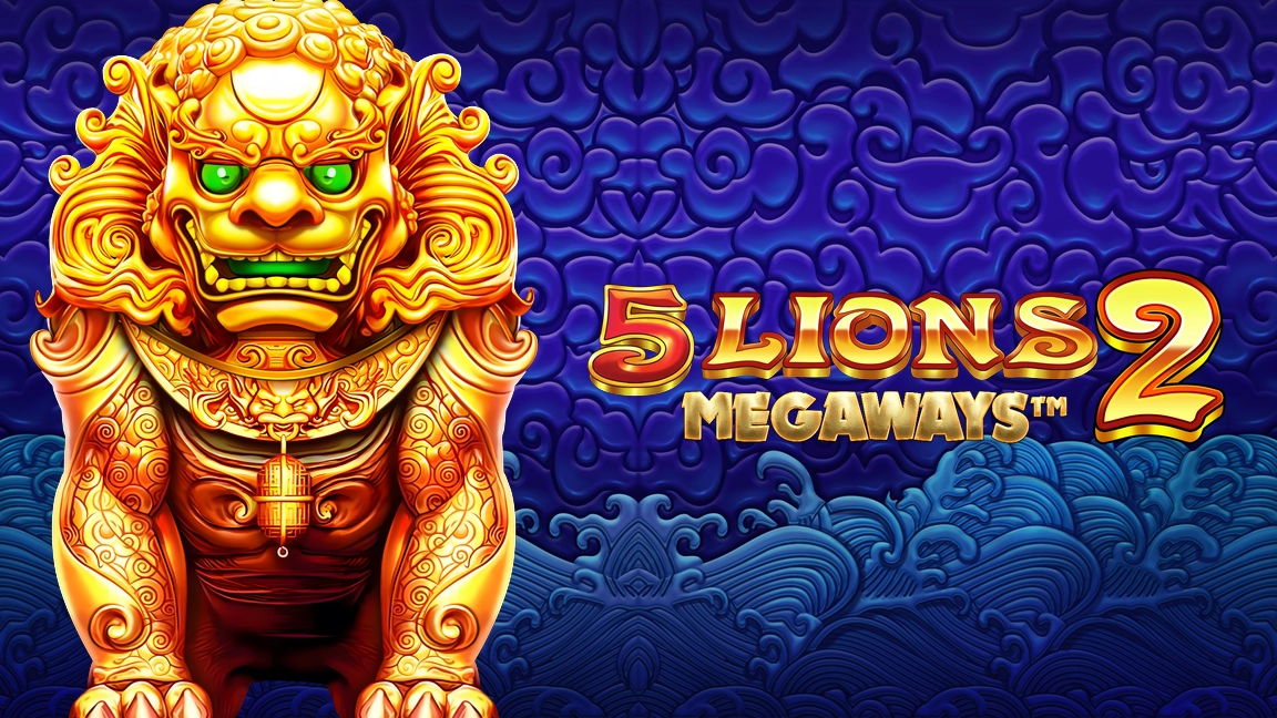The promotional header for 5 Lions Megaways™ 2, an online slot game on Betty.