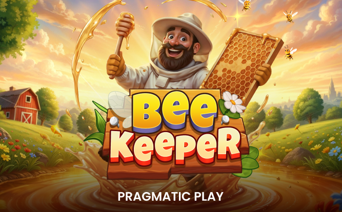 The promotional header for Bee Keeper, an online slot game on Betty.