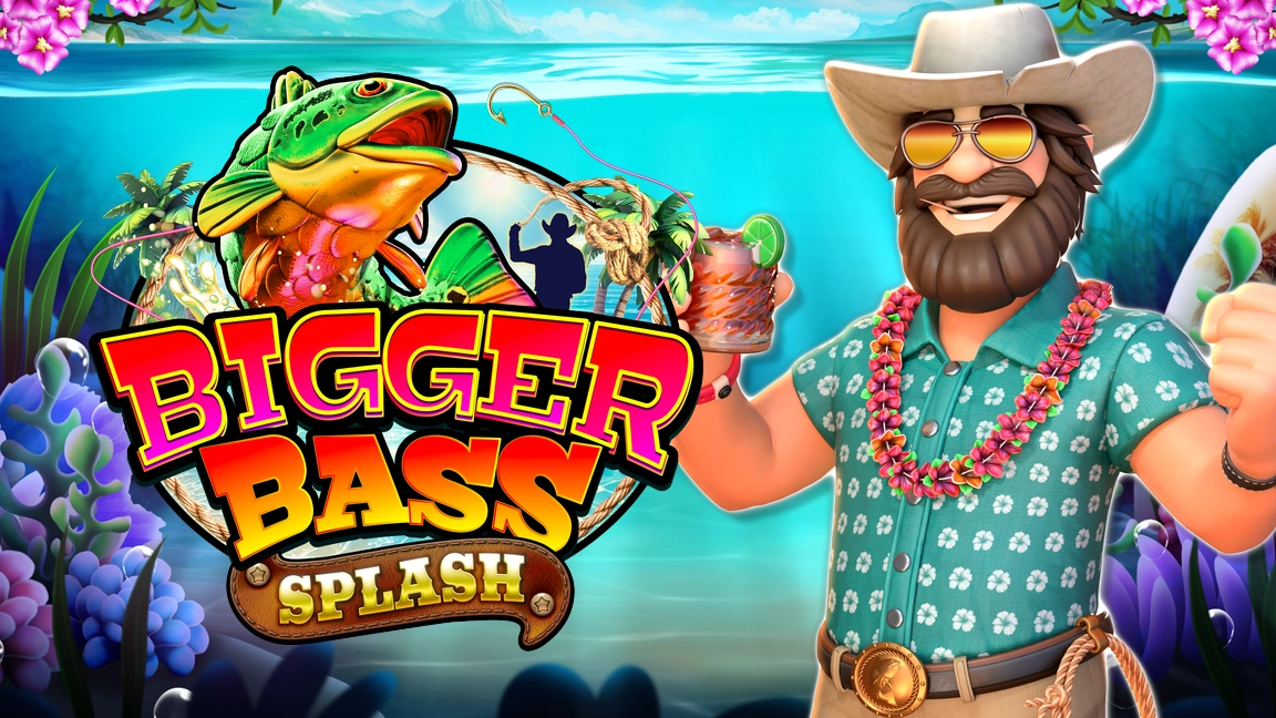 The promotional header for Bigger Bass Splash, an online slot game on Betty.