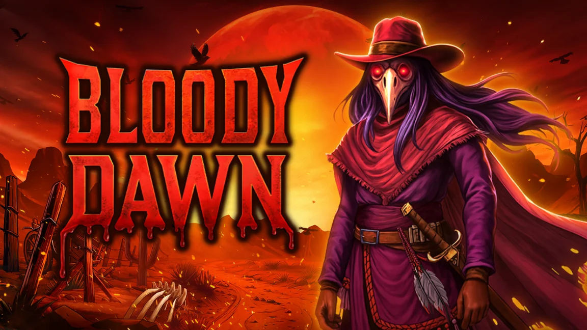 The promotional header for Bloody Dawn, an online slot game on Betty.