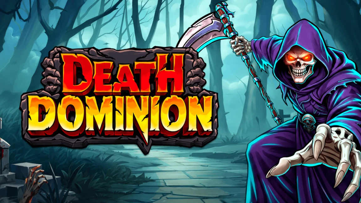 The promotional header for Death Dominion, an online slot game on Betty.