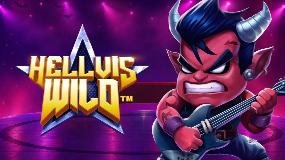 The promotional header for Hellvis Wild, an online slot game on Betty.