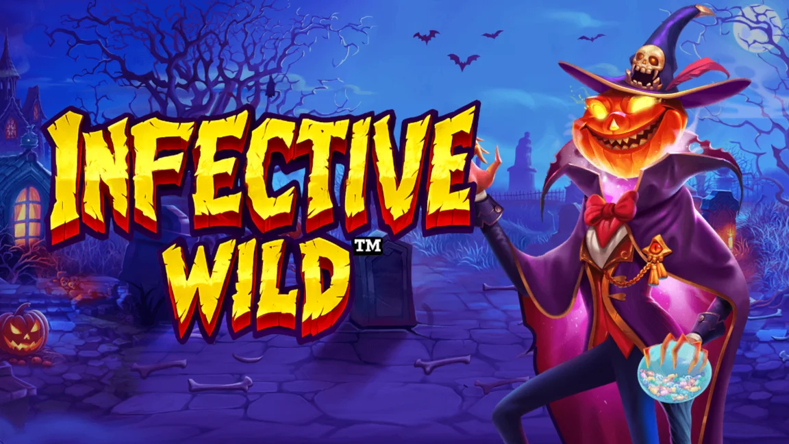 The promotional header for Infective Wild, an online slot game on Betty.