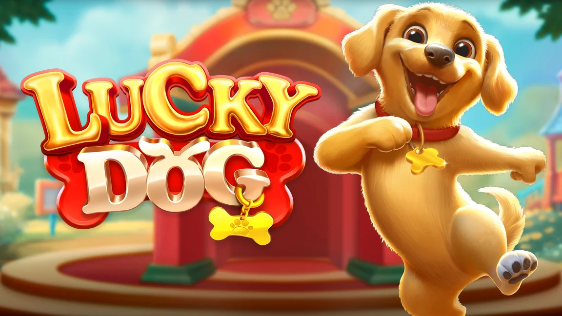 The promotional header for Lucky Dog, an online slot game on Betty.