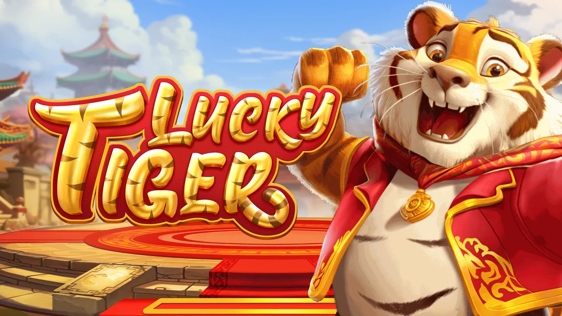 The promotional header for Lucky Tiger, an online slot game on Betty.