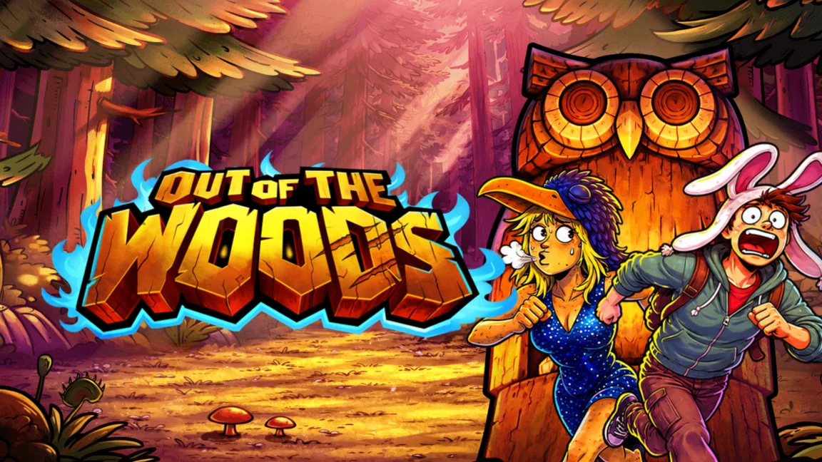 The promotional header for Out of the Woods, an online slot game on Betty.
