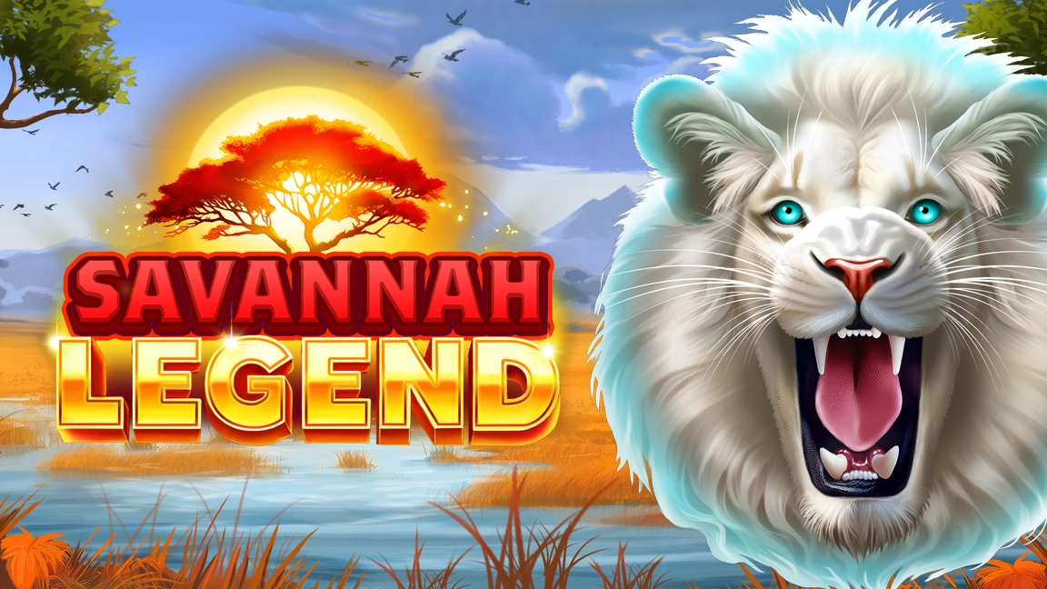 The promotional header for Savannah Legend, an online slot game on Betty.