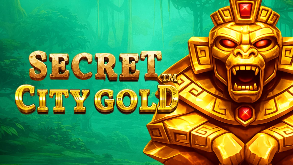 The promotional header for Secret City Gold, an online slot game on Betty.