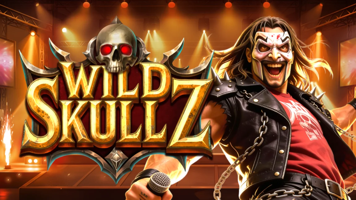 The promotional header for Wild Skullz, an online slot game on Betty.