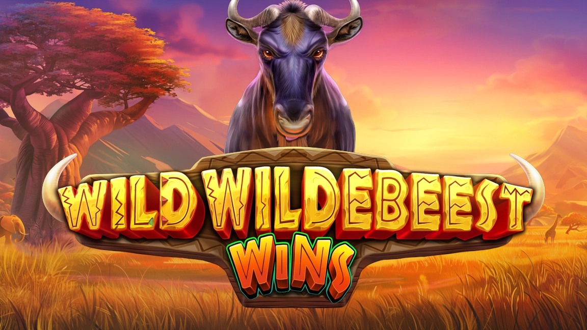 The promotional header for Wild Wildebeest Wins, an online slot game on Betty.