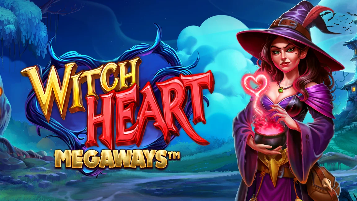 The promotional header for Witch Heart Megaways™, an online slot game on Betty.
